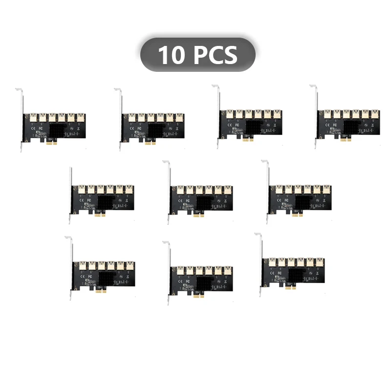 

10pc Pci Express Multiplier Pcie 1x To 6 USB 3.0 Expansion Card Pcie 1 To 6 Hub Adapter Riser 009s Pci Express x16 Video Card