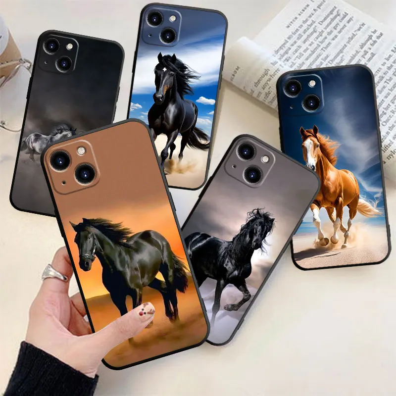 

Horse Animal Phone Cases For iPhone 14 13 12 11 Pro Max Plus 13 Mini X XR XS MAX 8 7 Plus 6 6S 5 SE Plus Cover Coque