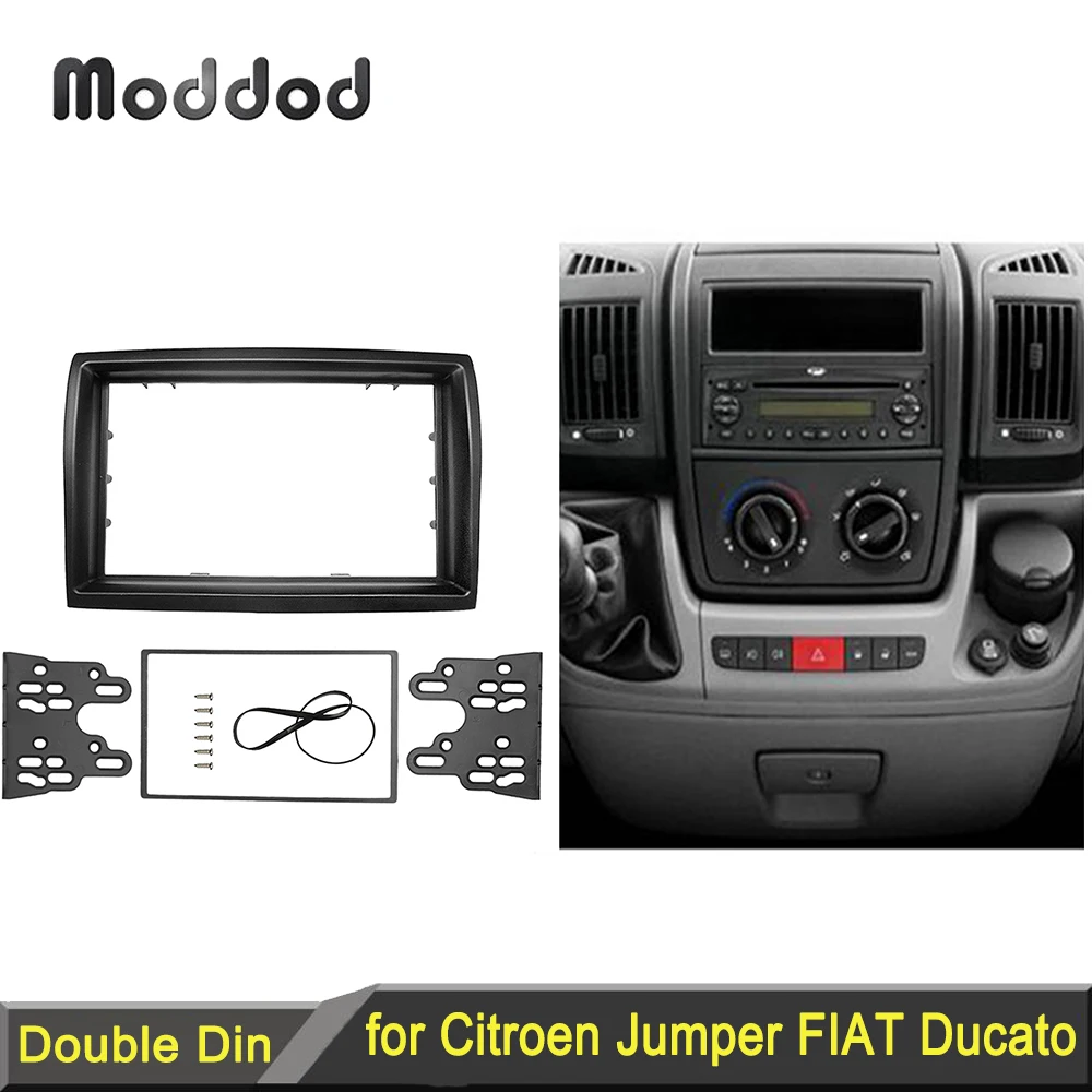 

1 Din Radio Fascia for Peugeot Citroen Jumper 2006+ Boxer 2006+ FIAT Ducato 2006+ CD DVD Audio Dash Mount Trim Frame