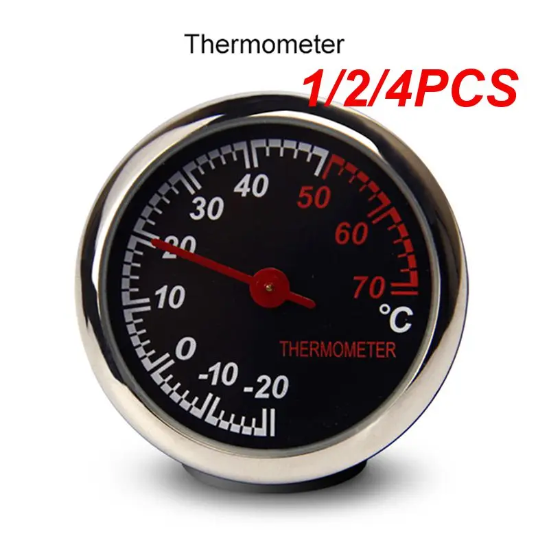 

1/2/4 шт. компактный 45 мм термометр, пластиковый круглый измеритель температуры, двойной металлический температурный монитор, тестовый фитинг для бытового авто