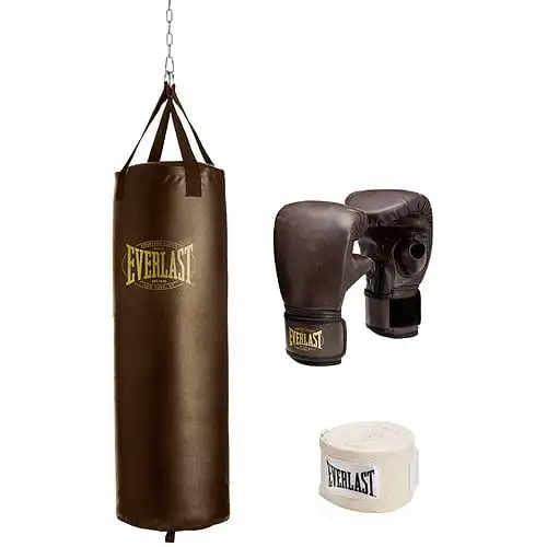

lb Vintage Heavy Bag Kit Boxing punching bag Boxing equipment training Pera de boxeo Target basket Muay thai