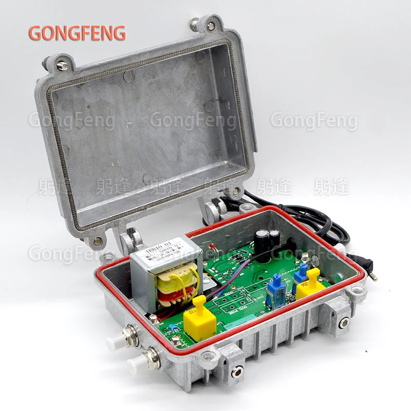 New CATV Signal Amplifier 220V/60V Unidirectional, Single Mode Home Amplifier With inch F Head EU Standard Power Supply