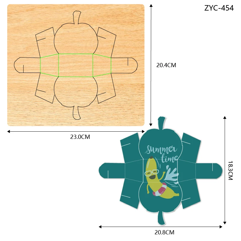 Деревянная форма для резки коробки подходит машин высечки ZYC-454