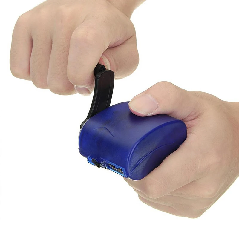 1pc usb phone emergency charger hand crank power dynamo for camping hiking travel portable multi tools for outdoor charging free global shipping