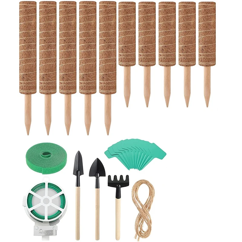 

Moss Pole Plant Stakes,12&16 Inch Spiral Moss Rods For Plant Climbing Support Coco Coir Poles Supports For Potted Plants