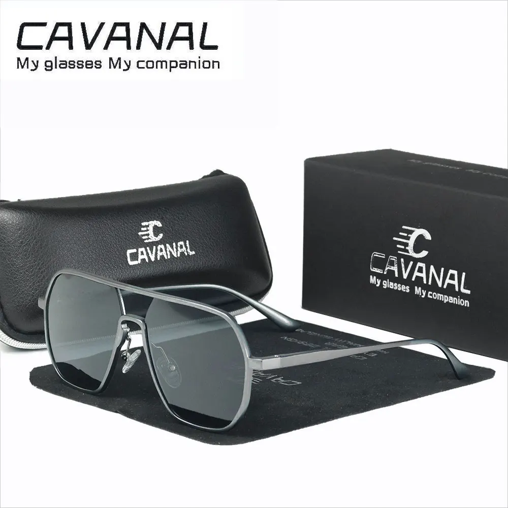 Мужские солнцезащитные очки с поляризацией винтажные брендовые из алюминия и