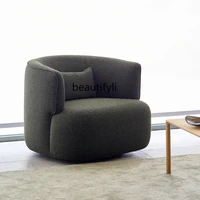 yj nordic italian single leisure chair dark green couch modern minimalist swivel chair