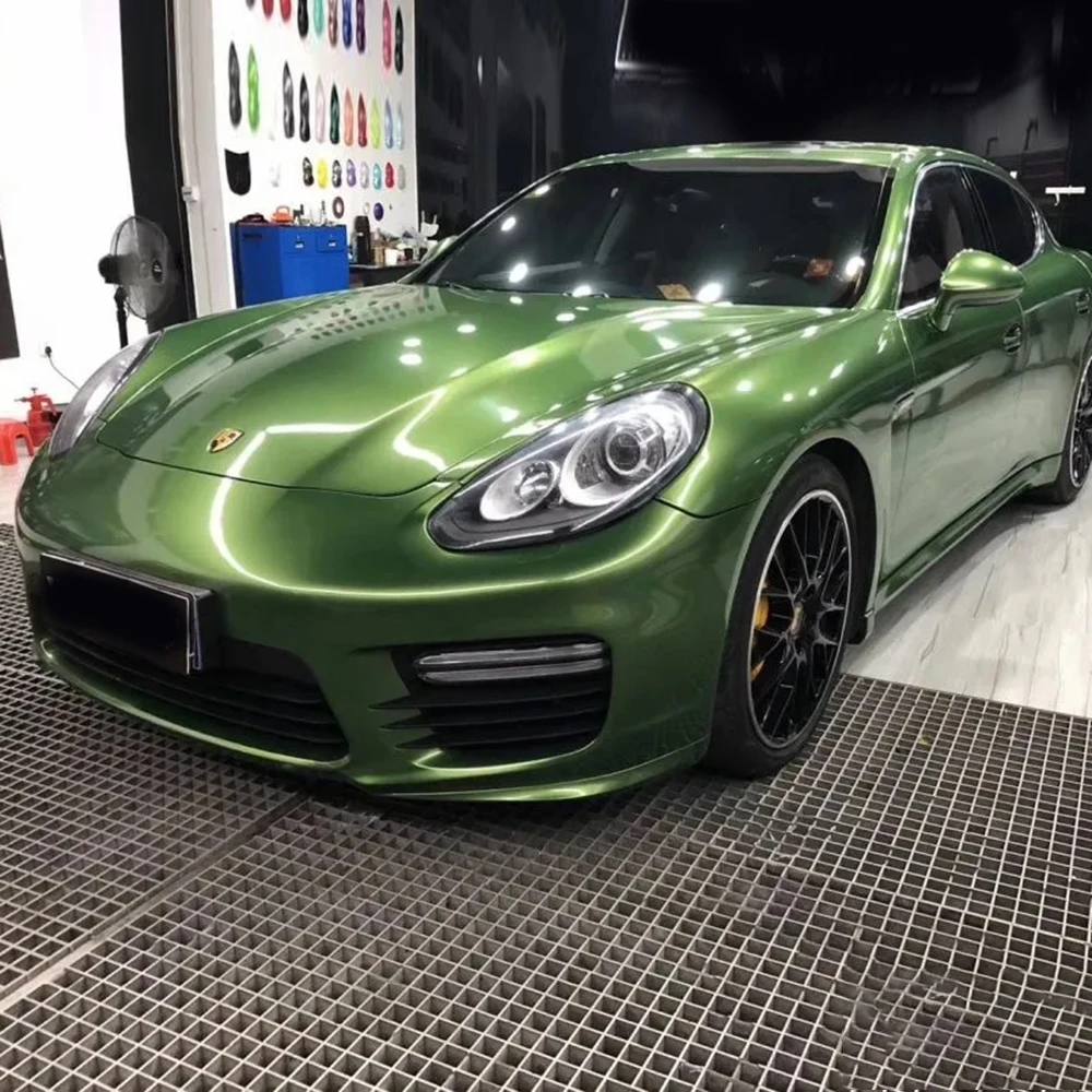 

1,52*18 м, суперблестящая зеленая виниловая оберточная пленка Mamba с металлическим блеском для автомобиля, распродажа