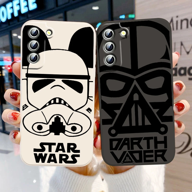 

Star Wars Luxury Samurai Phone Case For Samsung Galaxy S22 S21 S20 Pro FE S10 Note 20 10 Plus Lite Ultra Liquid Rope Cover