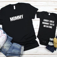 sorry girls mommy says no dating shirt 2022 fashion family clothing big sister baby girl clothes matching outfits letter sets