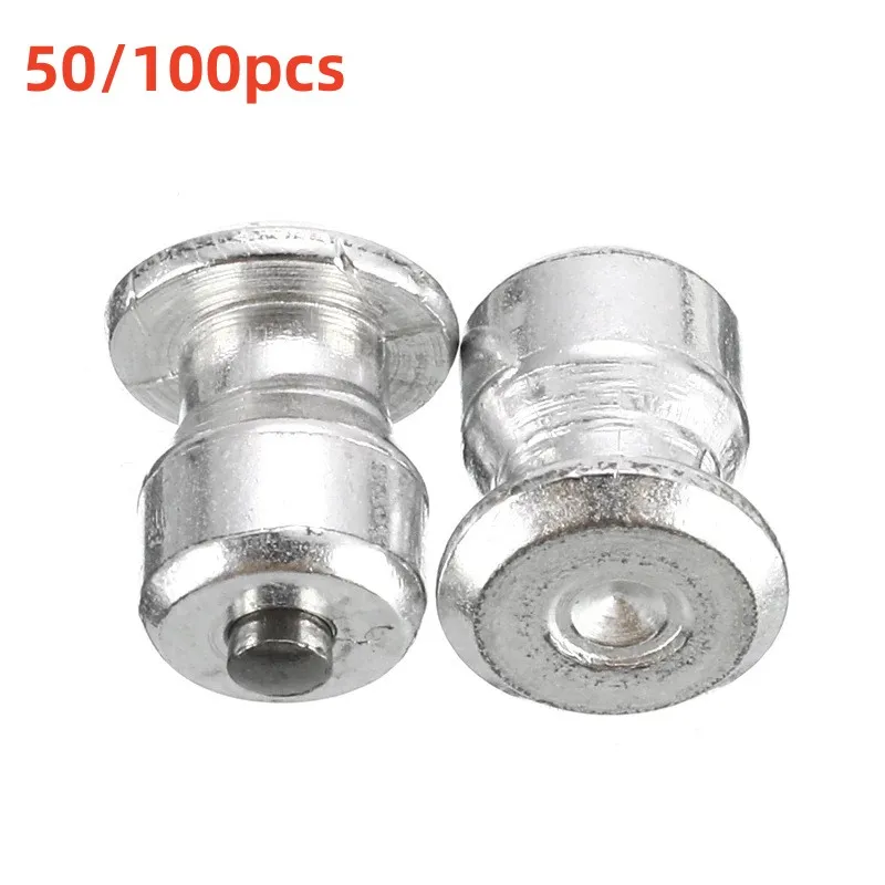 

100Pcs 8x10mm Wheel Tire Studs Spikes Winter Lugs Screw Snow Ice Anti-Slip For Car Motorcycle SUV ATV Truck