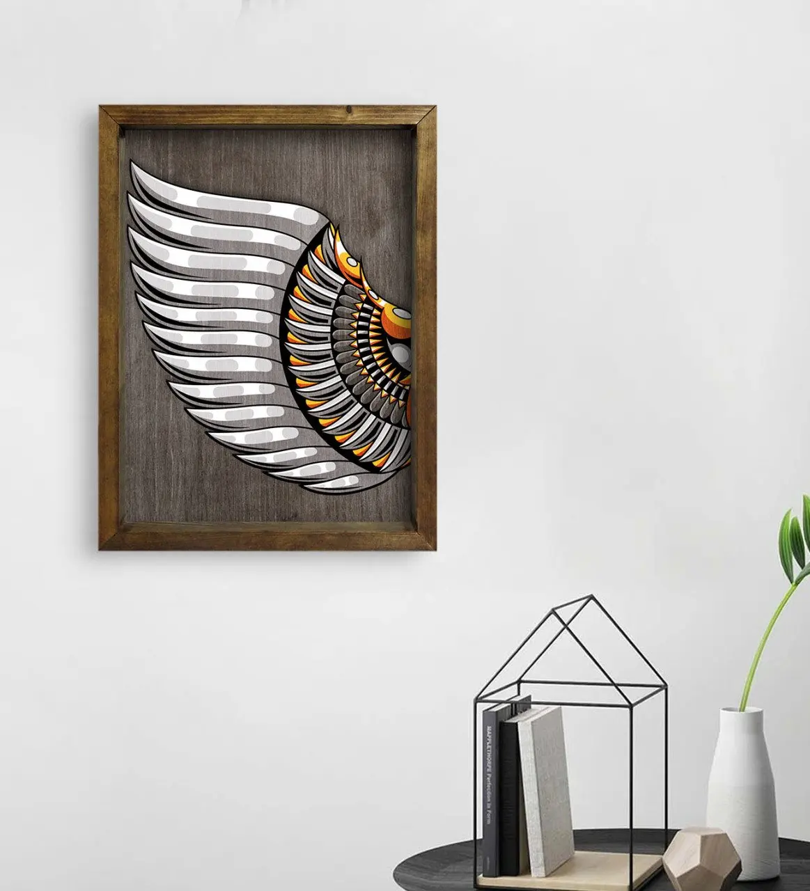 

BK Home Wing Design стол с рамой из натурального массива дерева 45x65 см-1