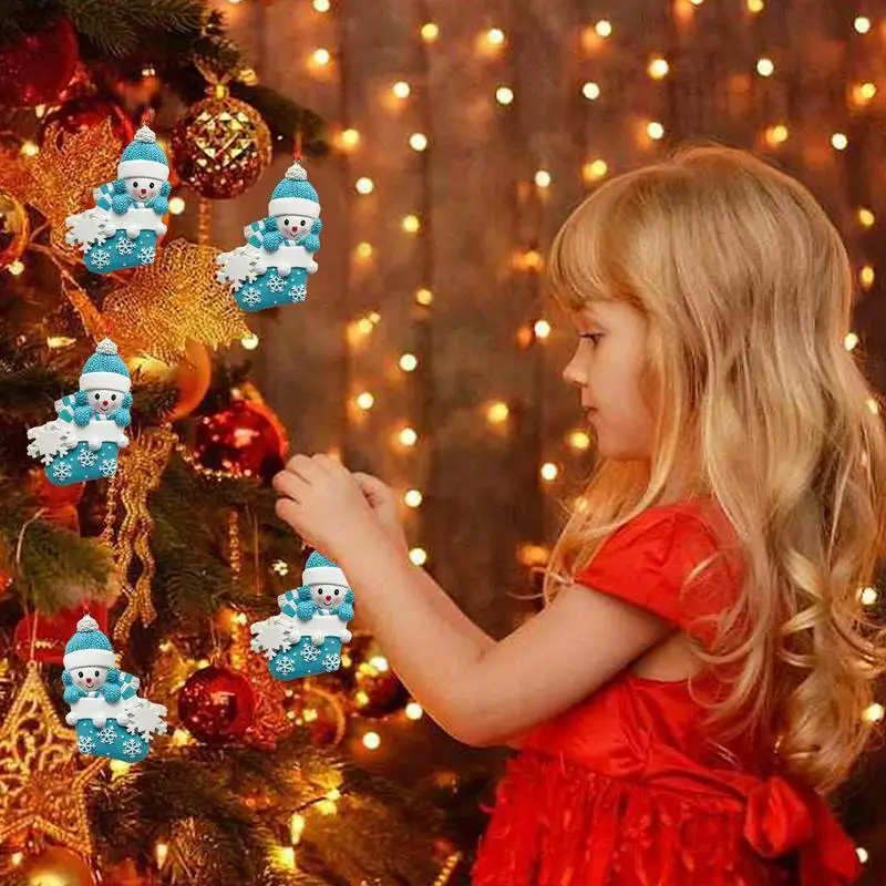 Рождественские елочные украшения в виде снеговика ботинки подвеска из смолы с