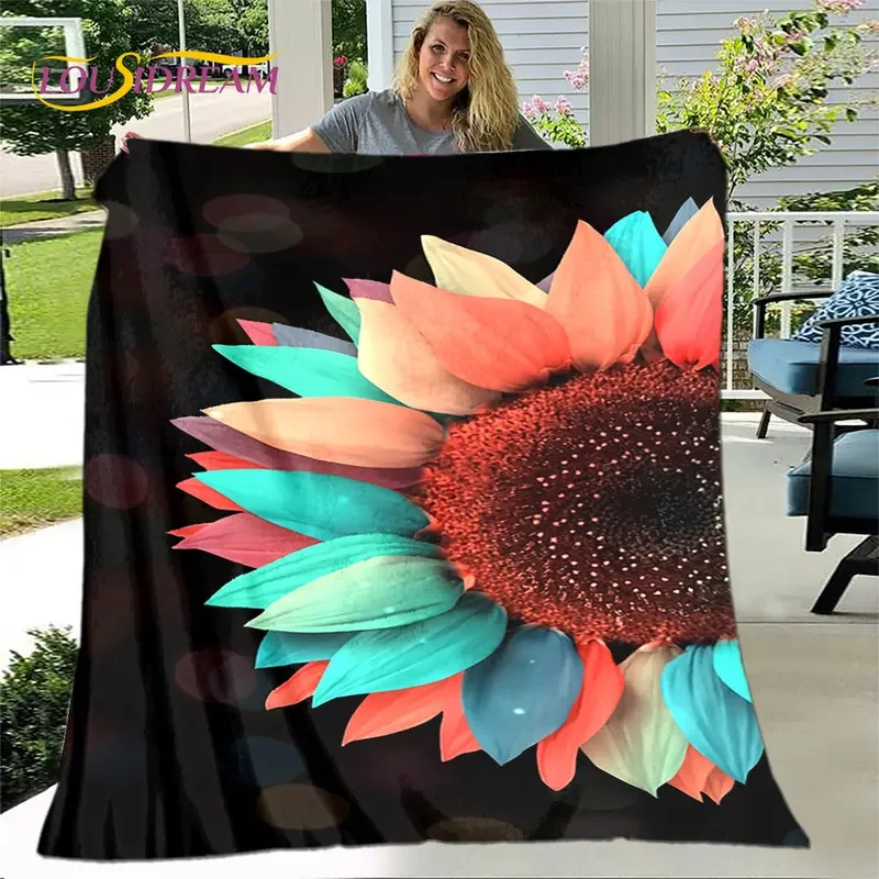 Скандинавская 3d-маргаритка фланелевое одеяло детское домашнее для гостиной