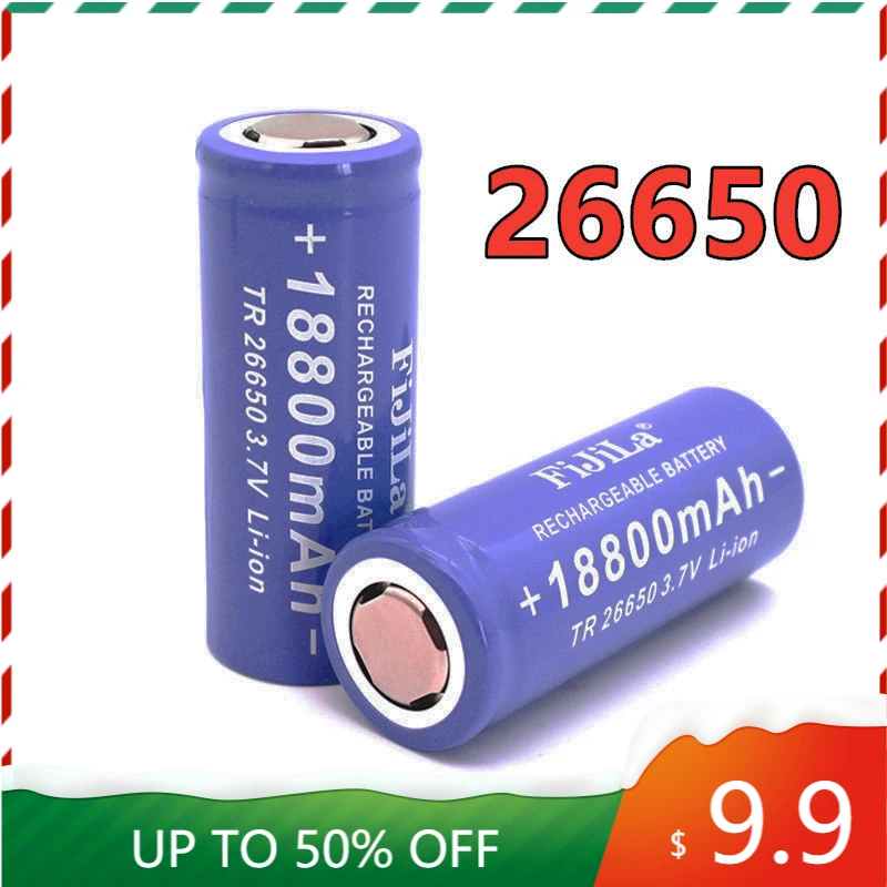 

2022 New 3.7V 26650 Battery 18800mAh Li-ion Rechargeable Battery for LED Flashlight Torch Li-ion Battery Accumulator Battery