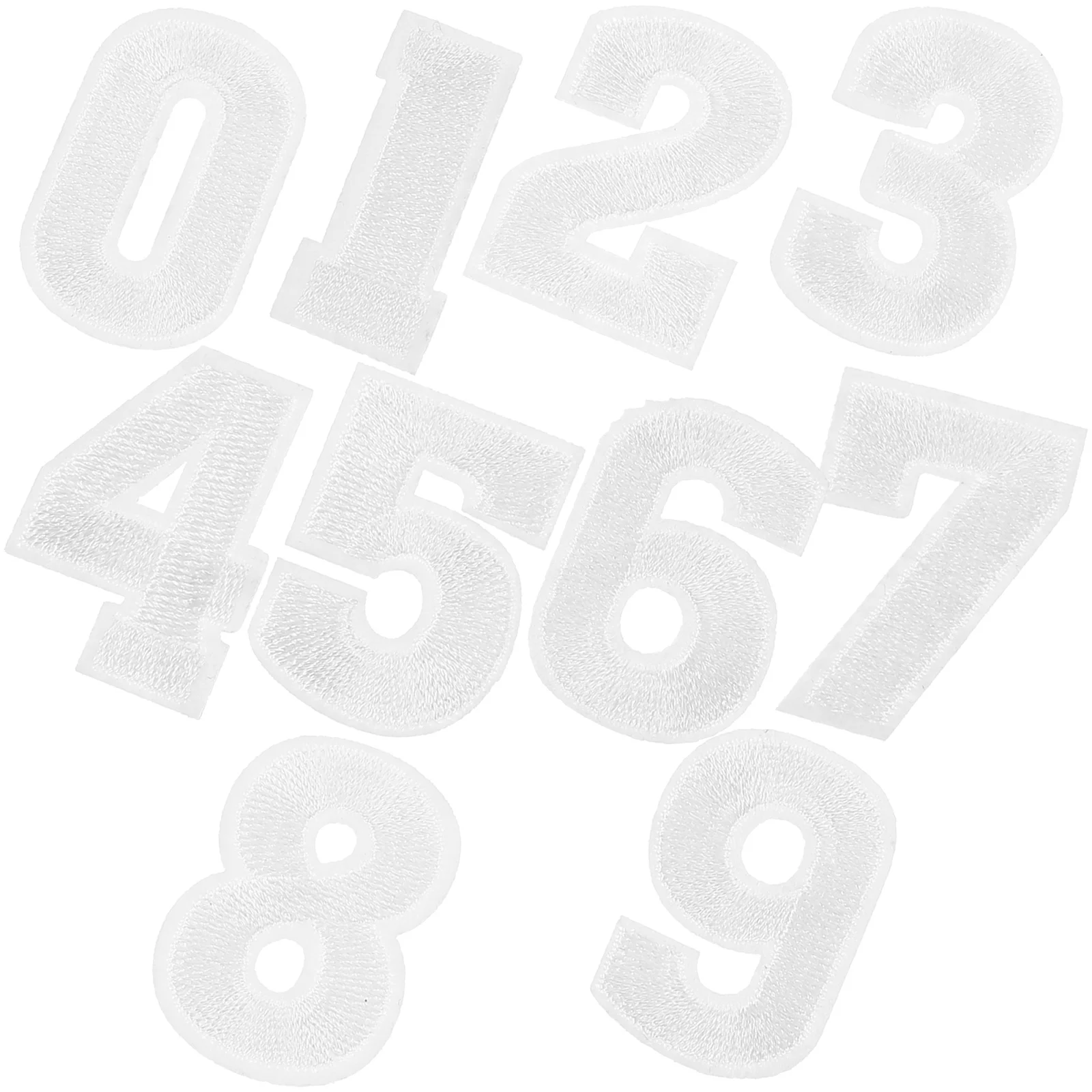 

3 Sets Decorative Number Patches Multifunction Embroidered Appliques Coat Twill Fabric Clothes