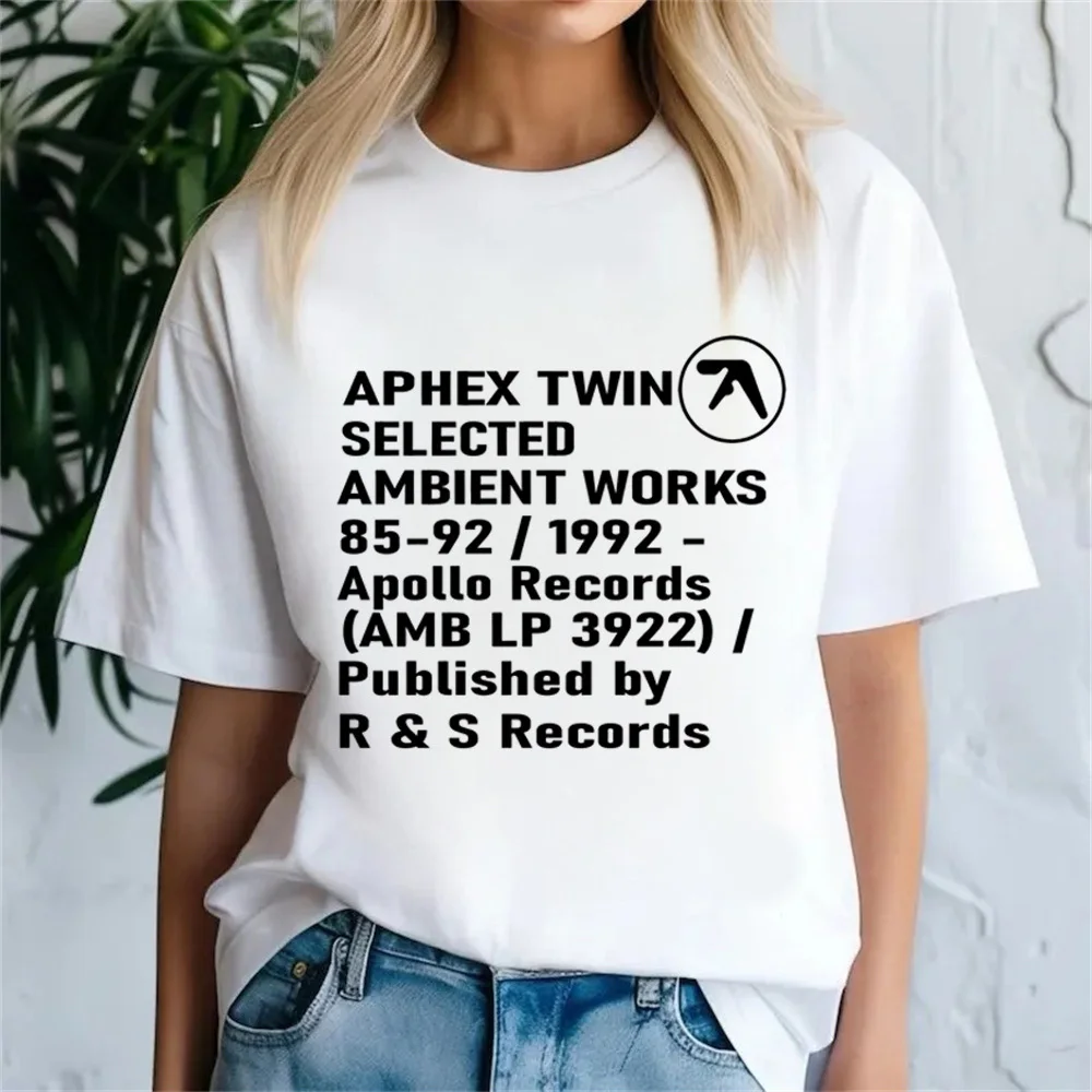 Футболка Aphex Twin для девочек корейская одежда пастельная женская футболка в стиле