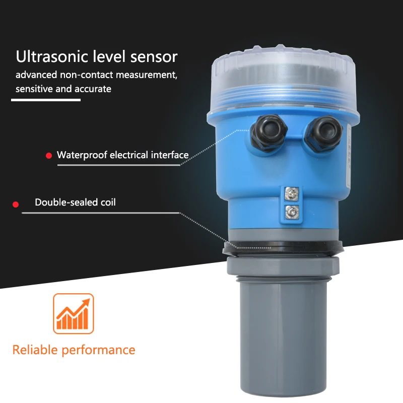 Ультразвуковой датчик уровня диапазон 15 м ультразвуковой воды выход 4-20 мА 0-10 В