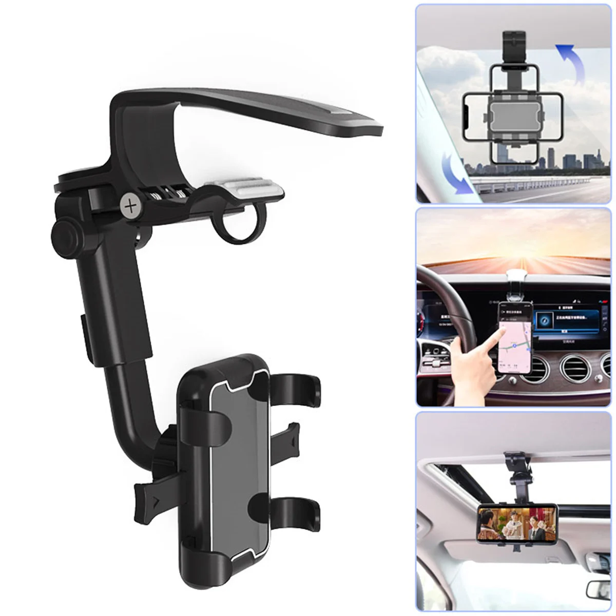 

Bakeey 360° Rotating Car Phone Holder Sunshade Baffle/ Steering Wheel/ Dashboard/ AR Navigation Mobile Phone Bracket For Phone