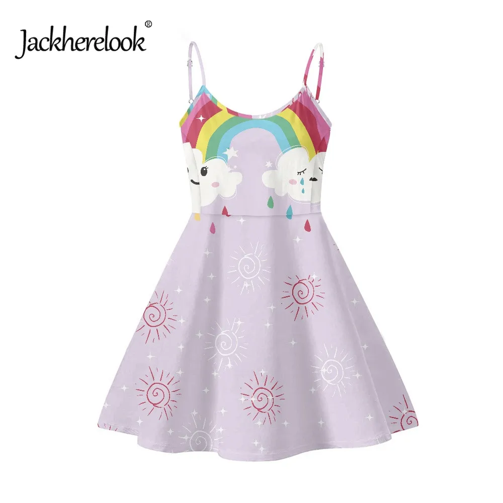 

Женское пляжное платье-комбинация с принтом радуги и лямкой на шее