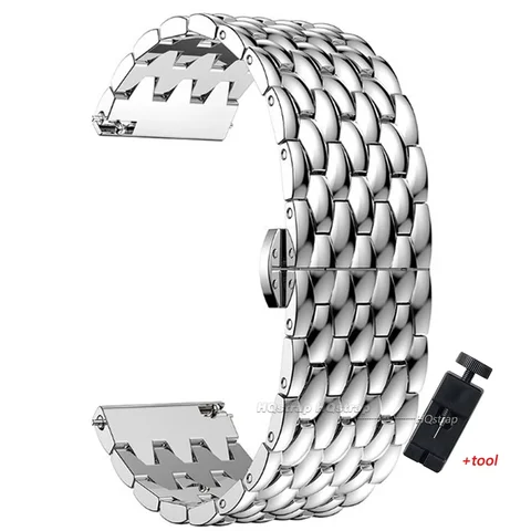 Металлический ремешок для Huawei Watch GT4 GT3 GT2, Samsung Watch 3