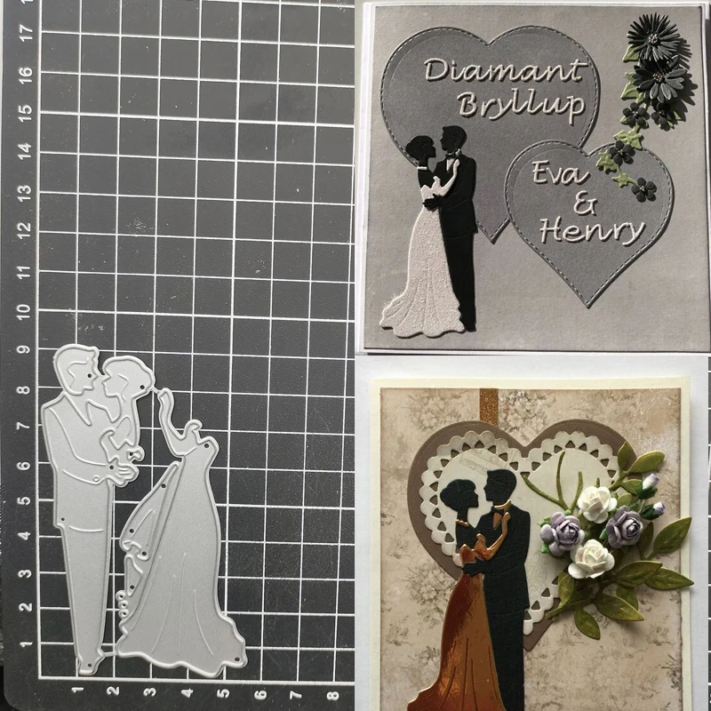 Свадебные металлические Вырубные штампы для невесты жениха рукоделия