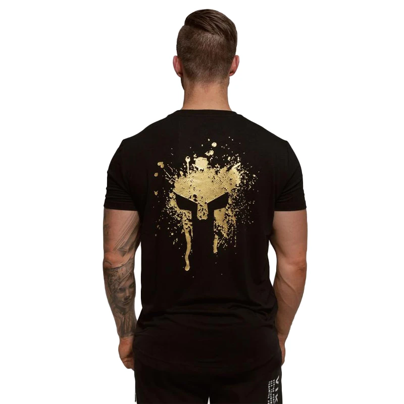 

Летняя новая стильная мужская футболка с коротким рукавом и принтом маски рыцаря в стиле викингов