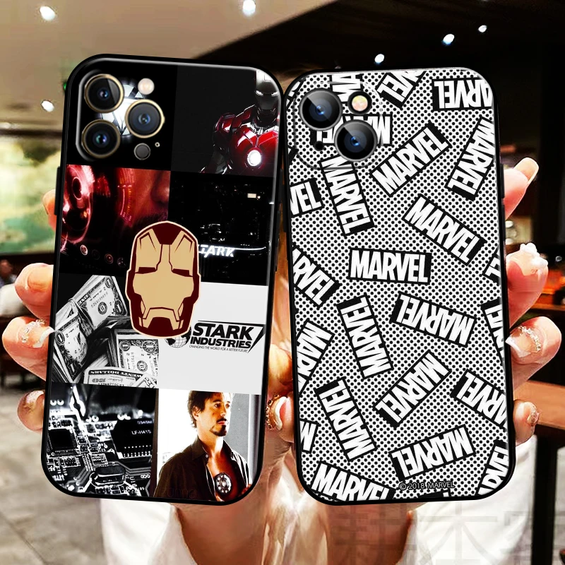 

Marvel Avengers For Apple iPhone 13 12 11 Pro Max 13 12 Mini 5 5s 6 6S 7 8 Plus SE2020 X XR XS Max Phone Case Black Back Coque