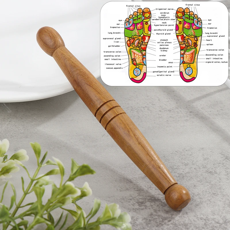 

1Pc Wooden Spa Muscle Roller Stick Deep Tissue Fascia Trigger Point Release Thai Massage Wood Stick Body Massage Tools