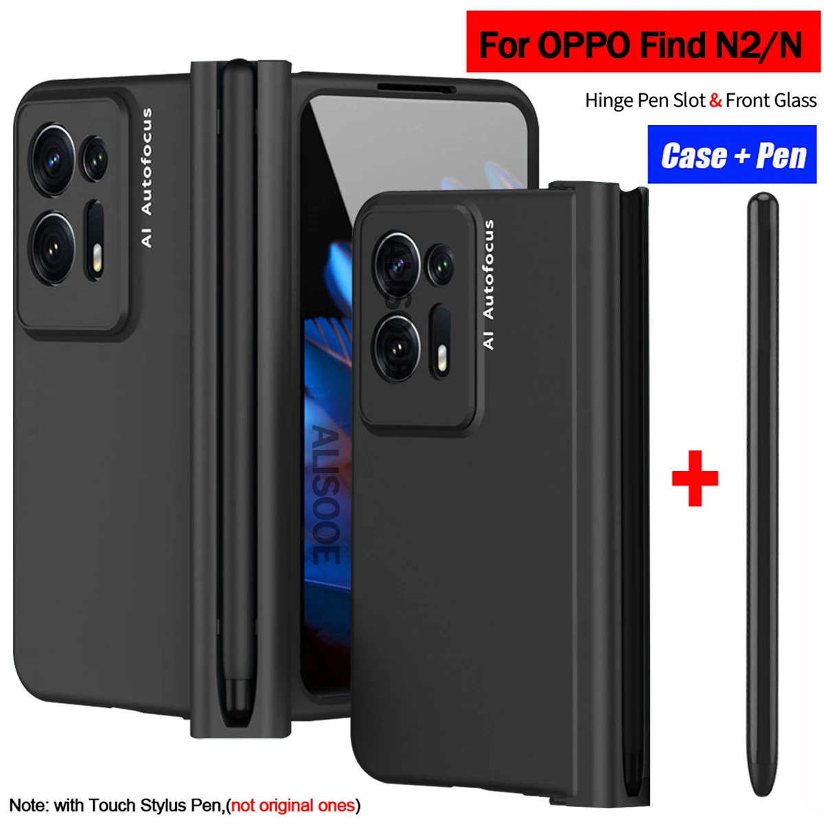 

Со стилусом для сенсорного экрана, Φ s для OPPO Find N2 щелевой шарнир, переднее стекло для защиты экрана, задняя крышка для OPPO Find N2