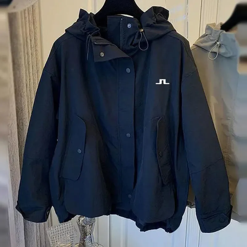 

Женская бейсбольная куртка, свободная Непринужденная куртка для гольфа с вышивкой J Lindeberg, Женская куртка для гольфа с длинным рукавом, 2023