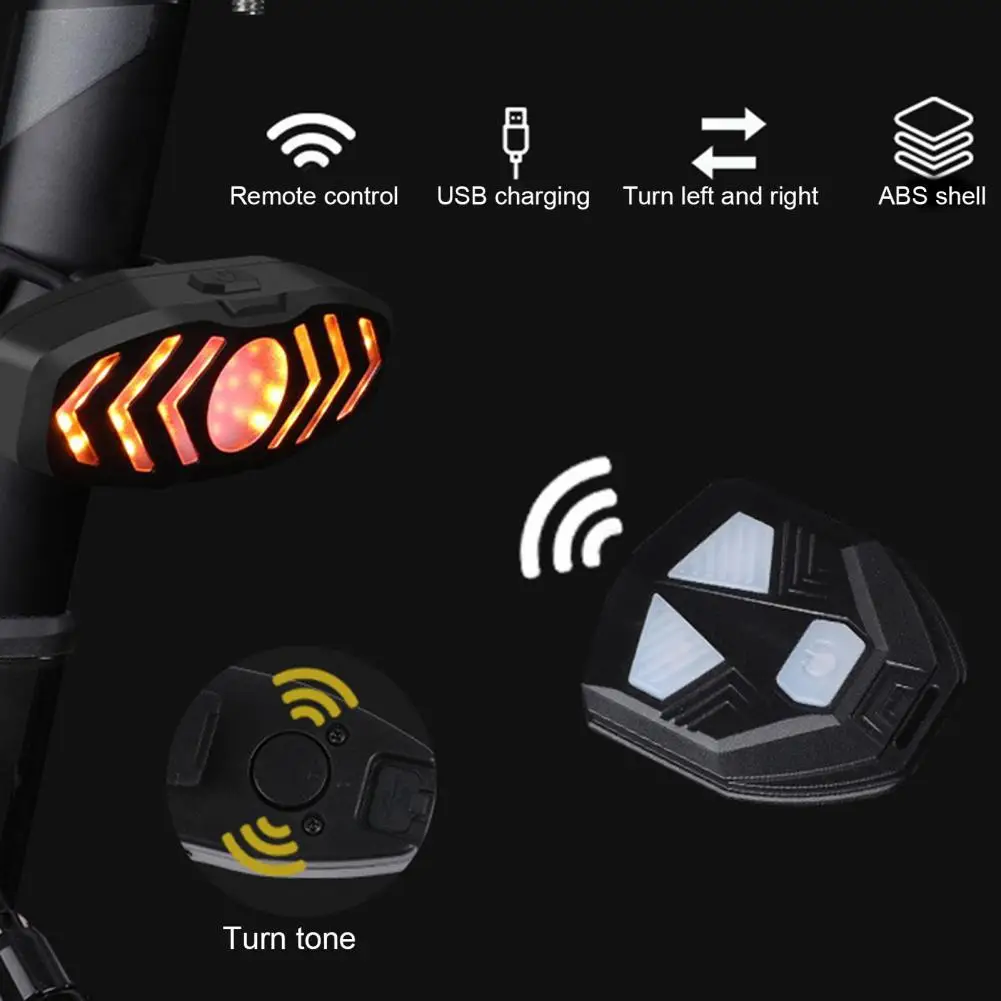 

Велосипедный задний фонарь, 5 режимов освещения, зарядка через USB, ударопрочный, беспроводной задсветильник фонасветильник с дистанционным ...