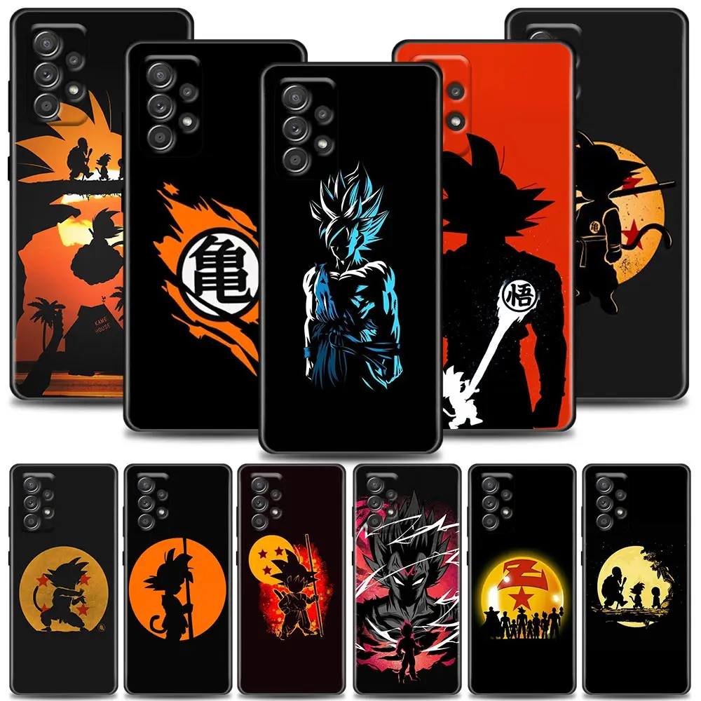 

Cute Anime Goku Phone Case For Samsung Galaxy A72 A52 A42 A32 A22 A21s A12 A02 A51 A71 A41 A01 Dragon Ball Z Soft Silicone Case