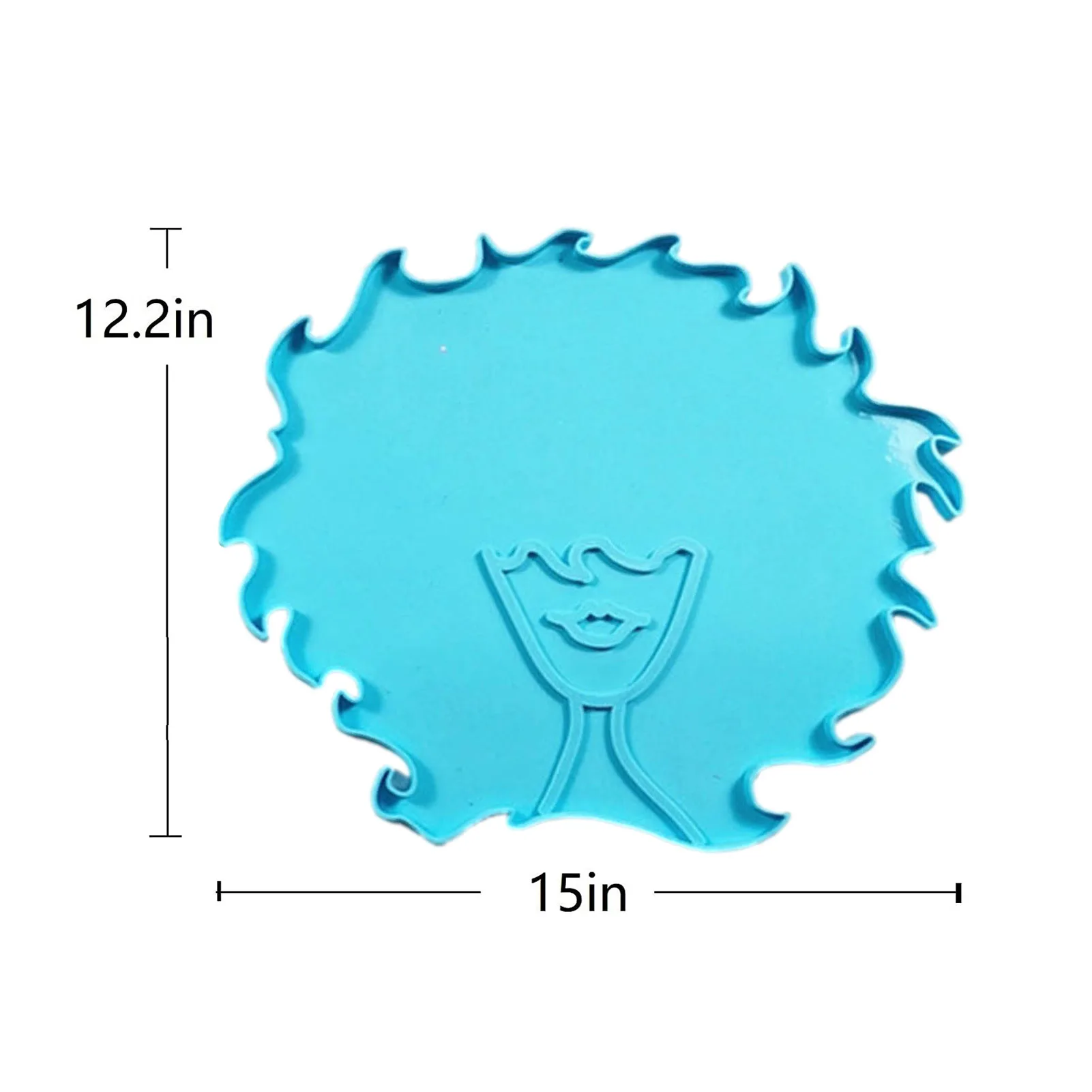 

12.2 X15in Afro Female Resin Tray Mold Head Silicone Resin Mold