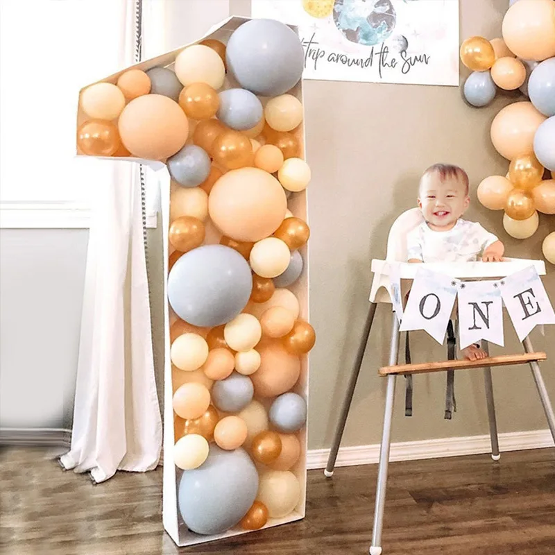 

Diy 73 см пустые Гигантские цифры 1 2 3 4 5 шар заполняющая коробка мозаичная Рамка подставка для воздушных шаров Детские украшения для свадьбы д...