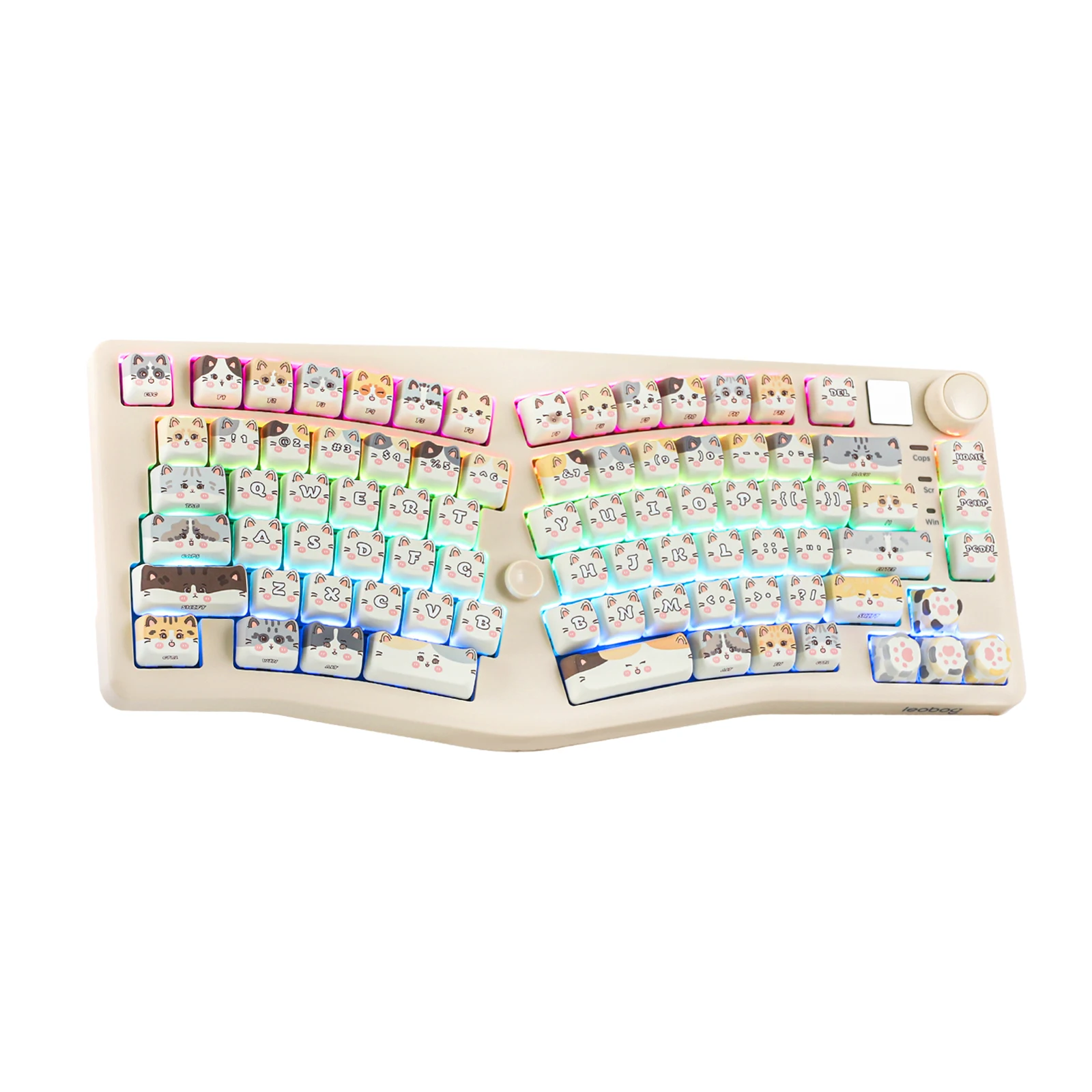 Фото Механическая клавиатура Custom LEOBOG A75 75 Alice Layout с джойстиком-кнобом, Bluetooth, 2.4G, беспроводная и проводная, для ПК и Mac, подарок №2
