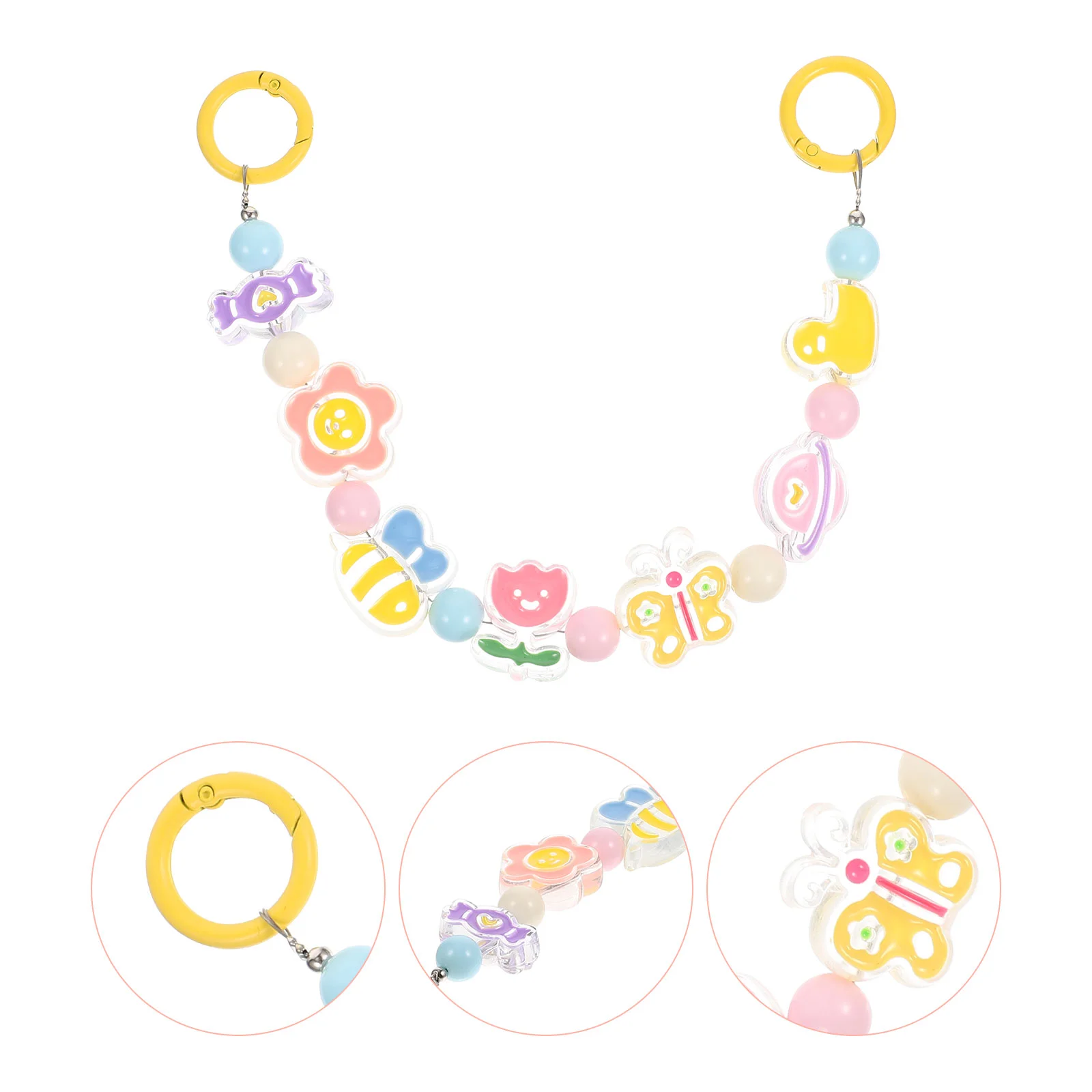 

Chain Strap Bag Diyreplacementpurse Acrylic Decor Accessories Keychain Handbag Bags Accessory Colorfulbracelet Handles Beaded