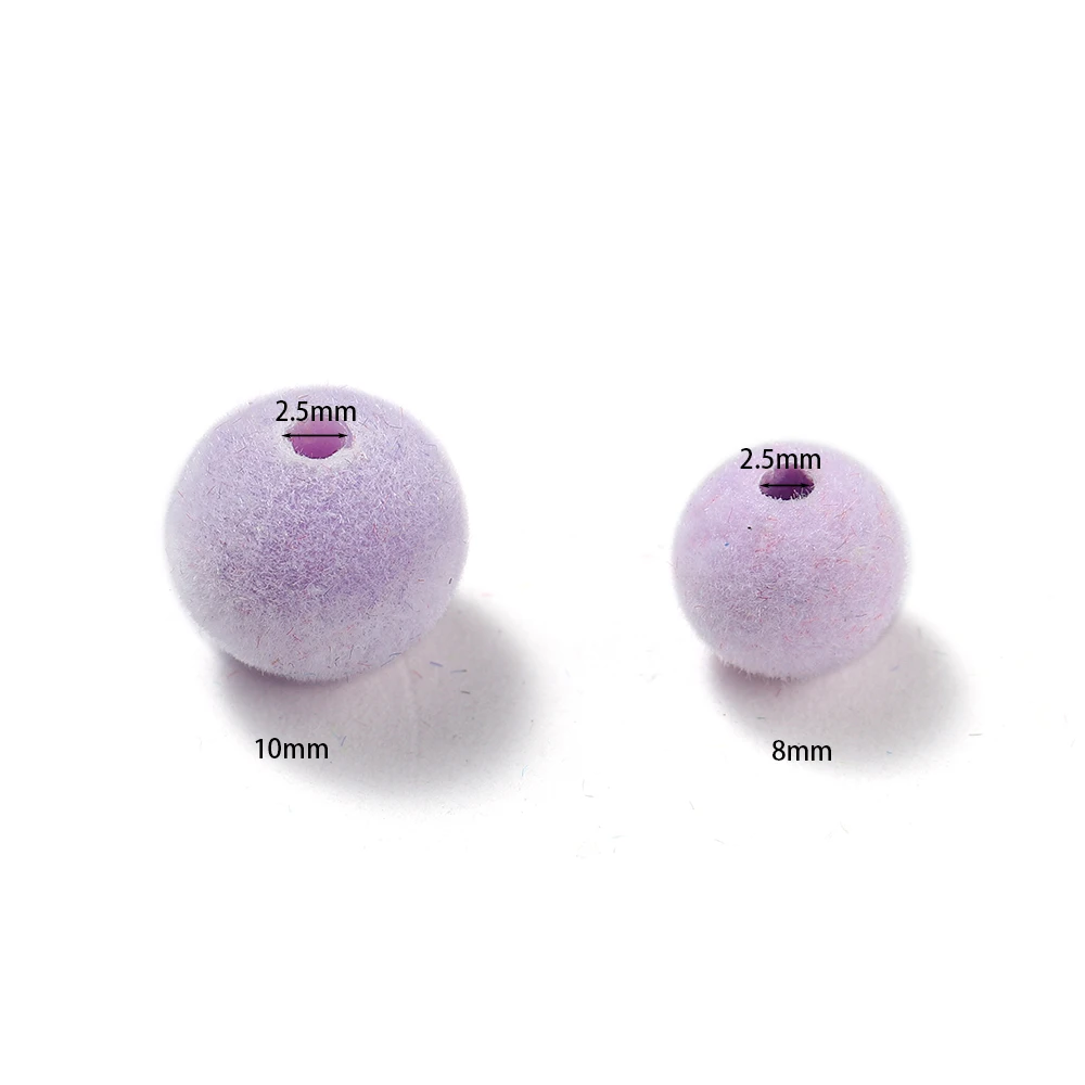 Красочные Акриловые Бархатные Круглые Бусины 8-10 Мм 30 Шт. Для Изготовления