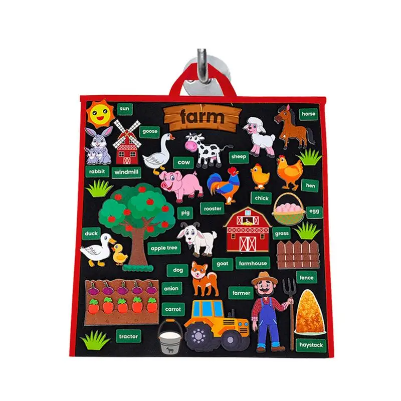 

Foldable Felt Board Stories Set Montessori Farm Insect Animal Family Interactive Preschool Early Learning Toddler Toys For Child