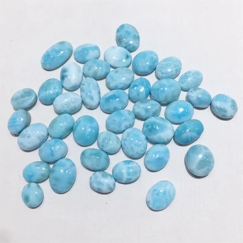 5 шт. натуральный Ларимар яйцо лицо ювелирные изделия аксессуары подвеска