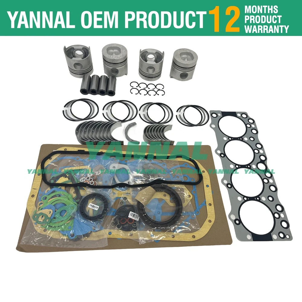 Комплект для восстановления 4BD1 4BD1T двигателя Isuzu Sumitomo SH100 SH120 Ремонт экскаватора