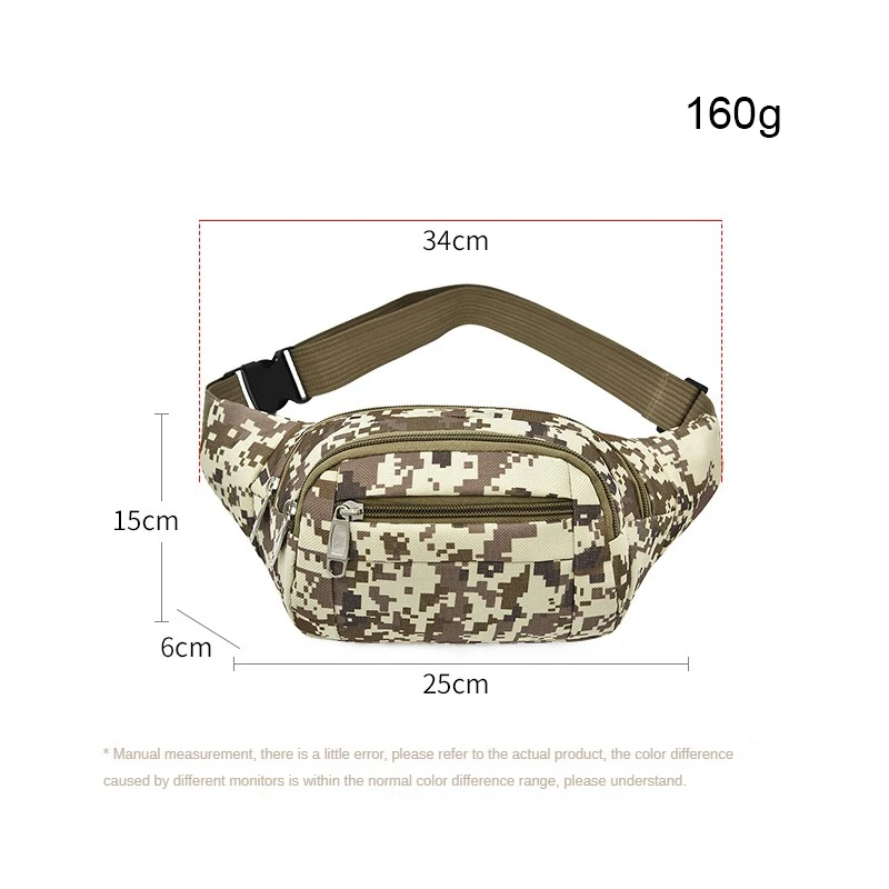 Camouflage Cycling Chest Bag Mens Fanny Pack Crossbody Outdoor Travel Casual Chest Bag Shoulder Hiking Pouch Waist Bag