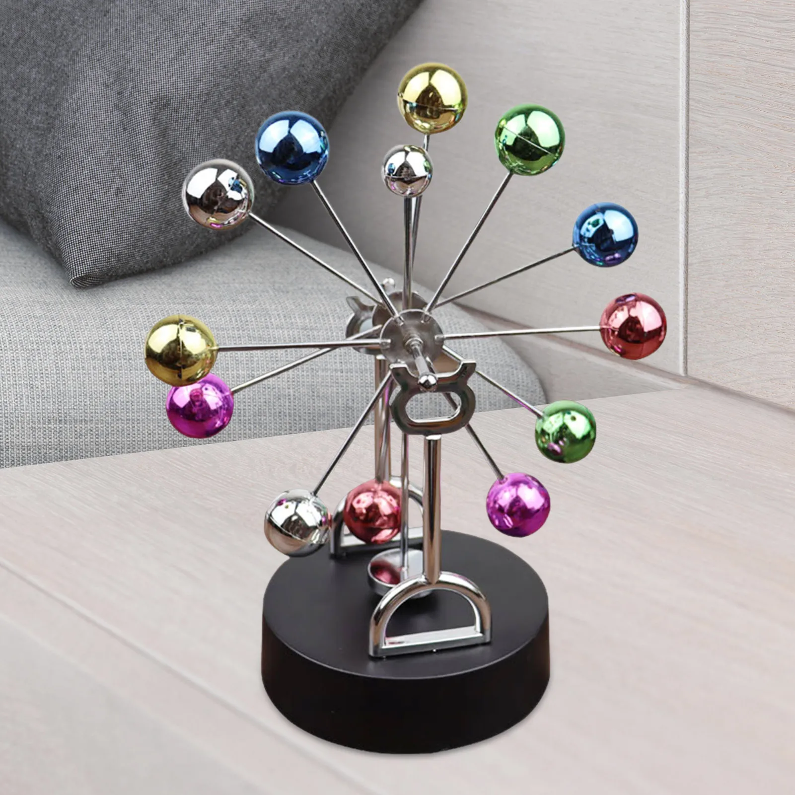

Ferris Wheel Decoration Pendulum Sphere Balls Electronic Perpetual Motion Machine Physics Gifts Men Electronic Desktop Toy #WO