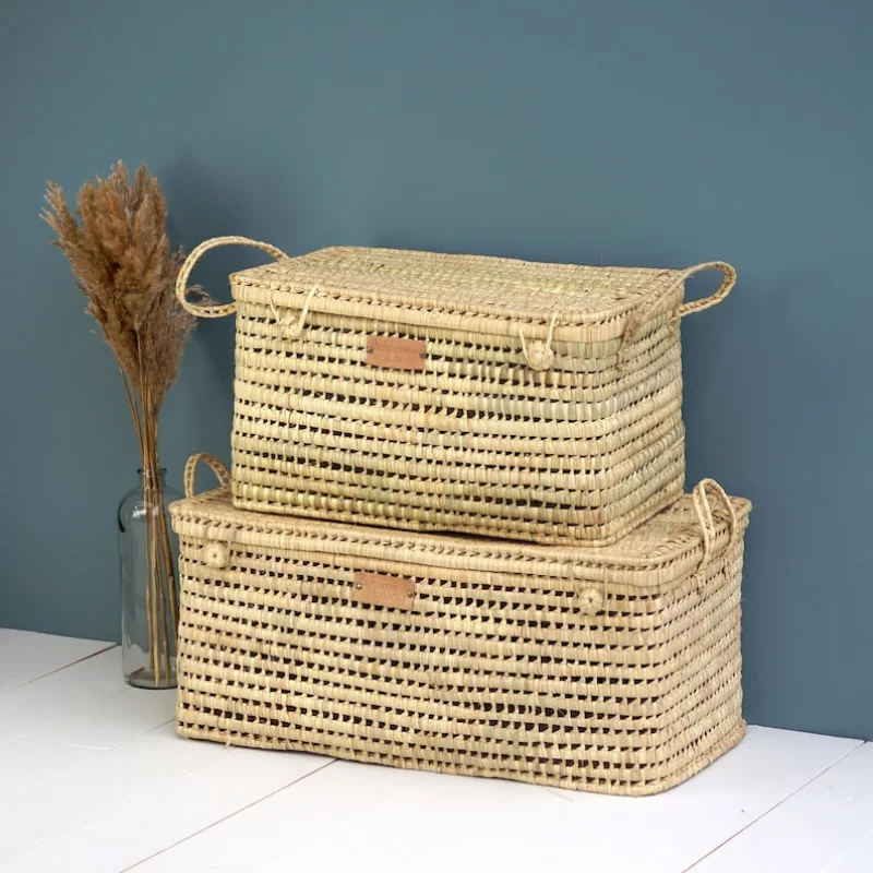 

Wicker storage chest, toy trunk, wicker toy chest, rattan toy basket