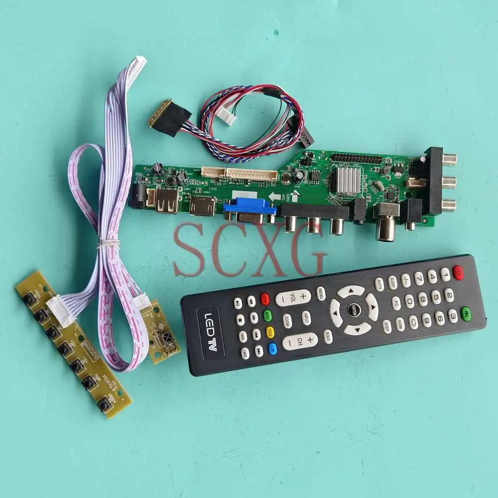 

Fit N156BGE-LB1 1366 768 40 Pin LVDS Digital Signal DVB AV USB HDMI-Compatible VGA 15.6" LED Matrix LCD Driver Control Board Kit