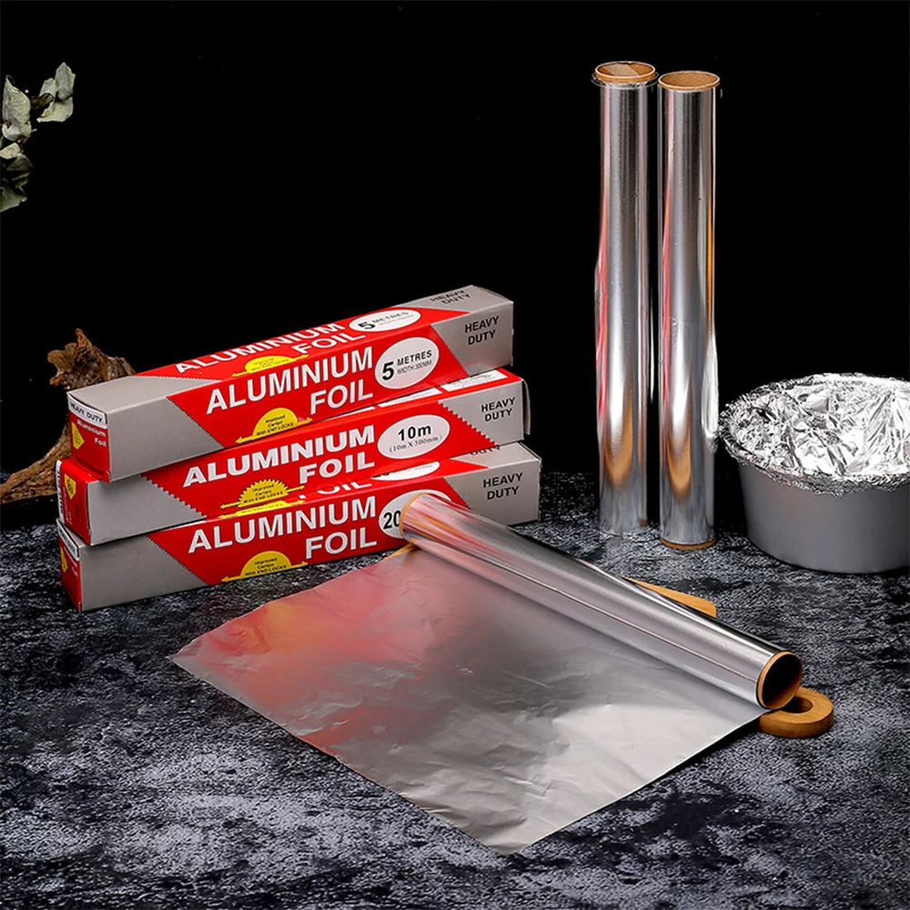 Barbecue Tin Foil Paper Baking Oven Paper BBQ Outdoor Tools Aluminum Foil Paper BBQ Tin Paper 5m*30cm 1PCS