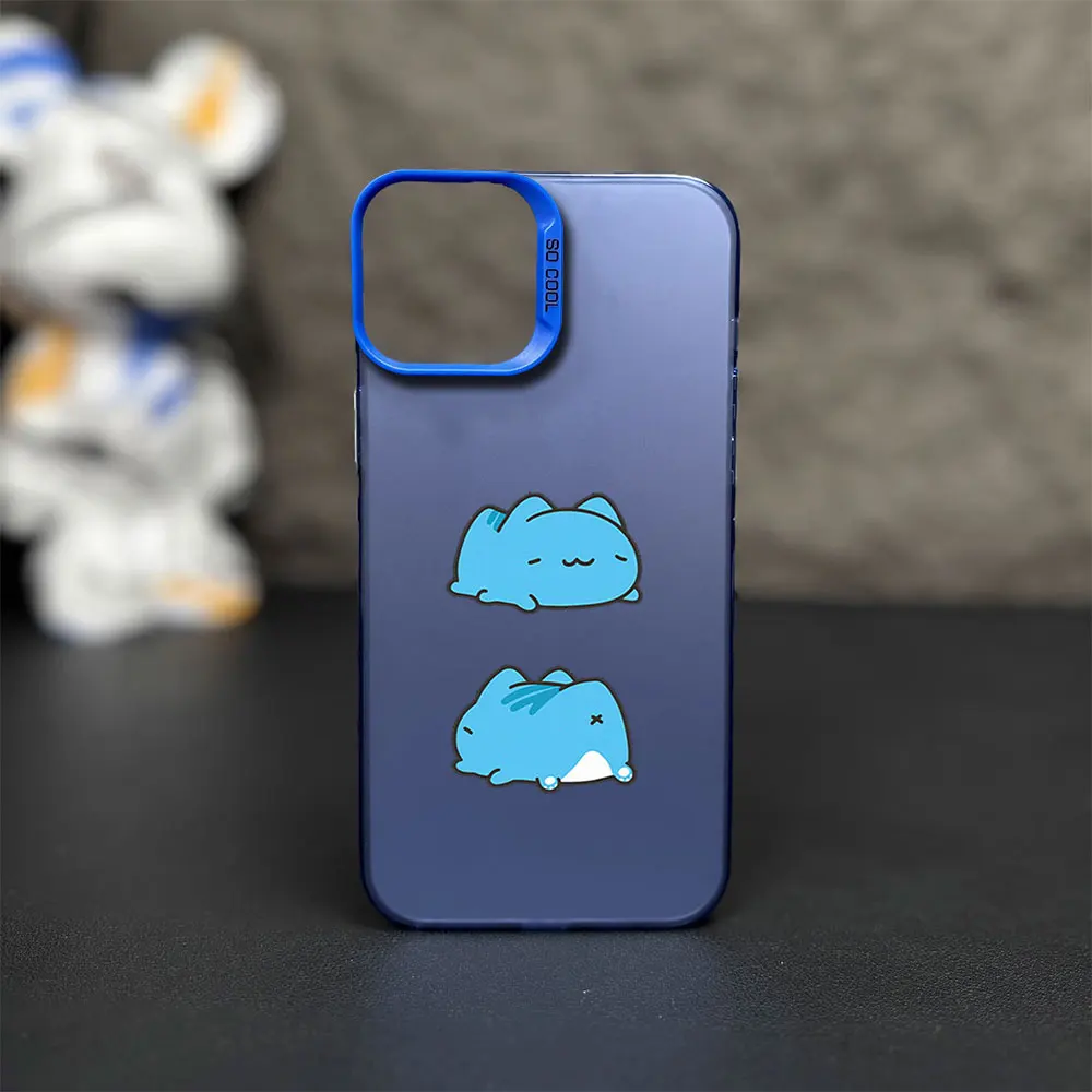 Cute Bugcat Capoo Cartoon Printstream Phone Case for iPhone 12 11 13 IMD 14 15 16 Max Pro Plus Laser Cover