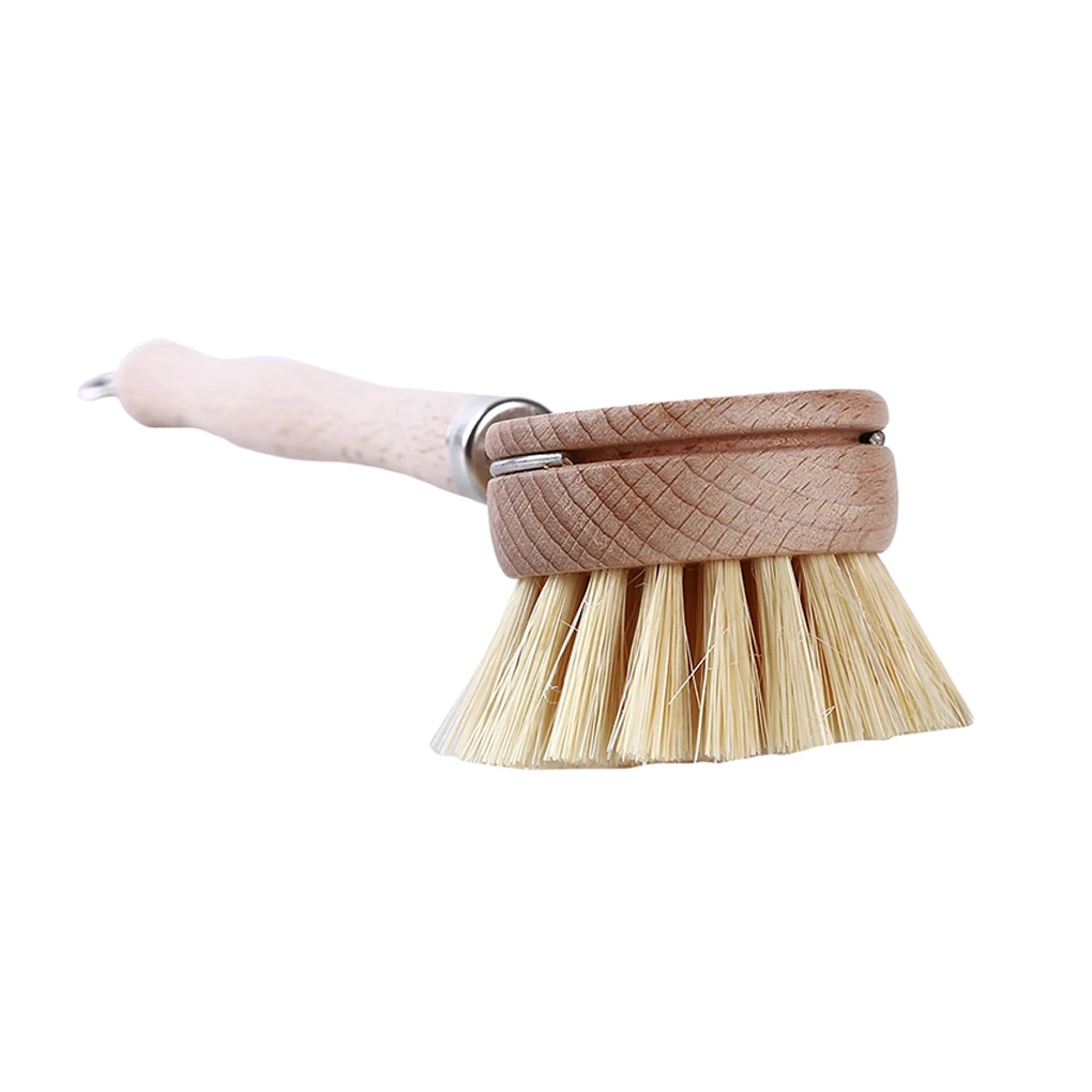 

Natural Wooden Long Handle Pan Pot Brush Dish Bowl Washing Cleaning Brush Kitchen Pot Brushing Tool Bowl Washing Cleaning Brush