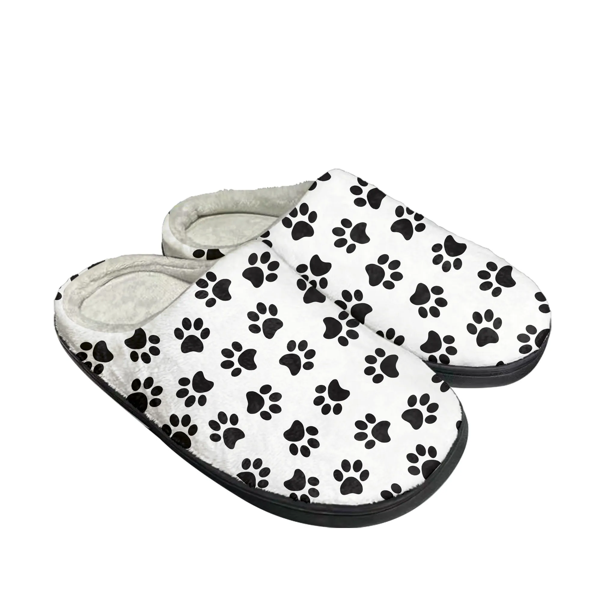 Домашние хлопковые тапочки с принтом лапы домашних животных собак кошек мужские