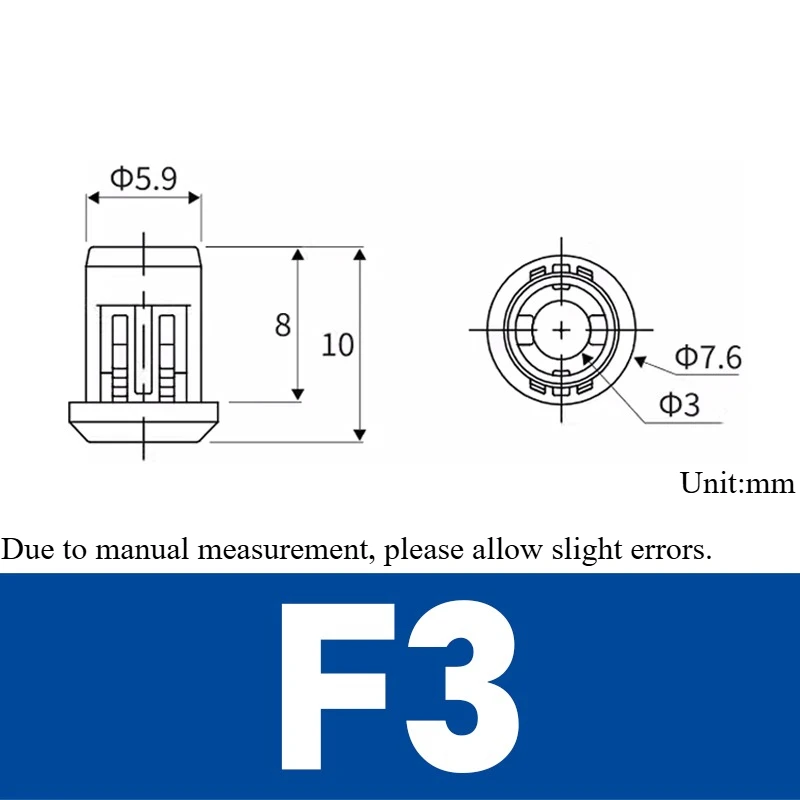 

Держатель светодиода 3 мм 5 мм черный пластик 100 шт